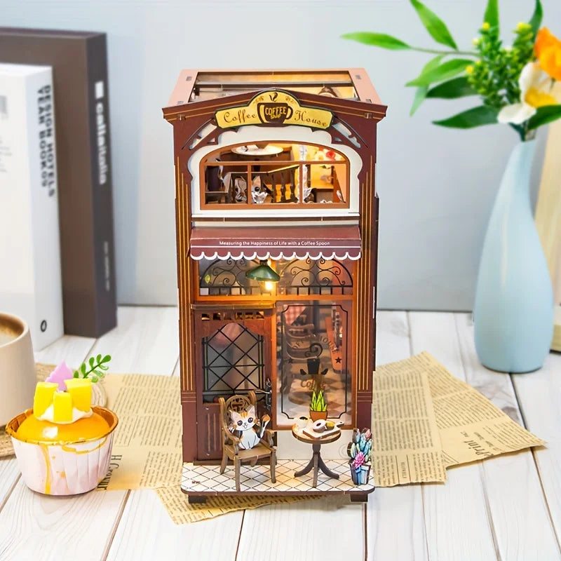 1pc,DIY Book Nook Kit,Assembly Model Kit,Bookshelf Decor,Home Decor Micro Model,The perfect gift for teenagers and adults