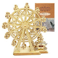 DIY Laser Cutting 3D Wooden Puzzle Ferris Wheel Carousel Mechanical Model Assembly Craft Kits Desk Decoration for Christmas Gift