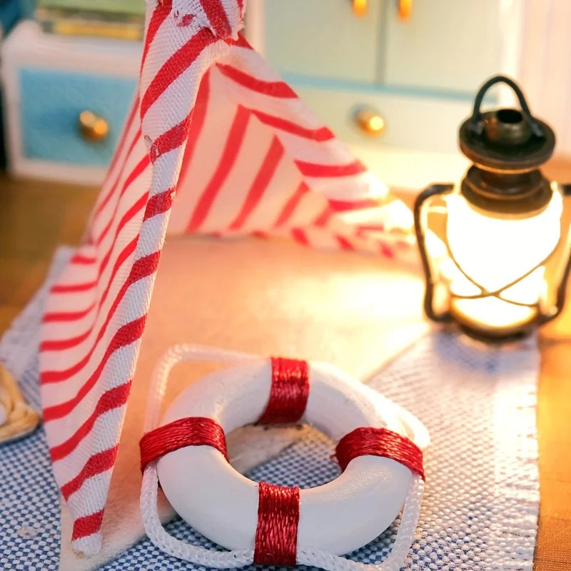 1pc,Diy Wooden Doll House,Assembly Model Kit,3d Puzzle, Birthday Christmas Gifts for teenagers and adults,Home Decor Micro Model