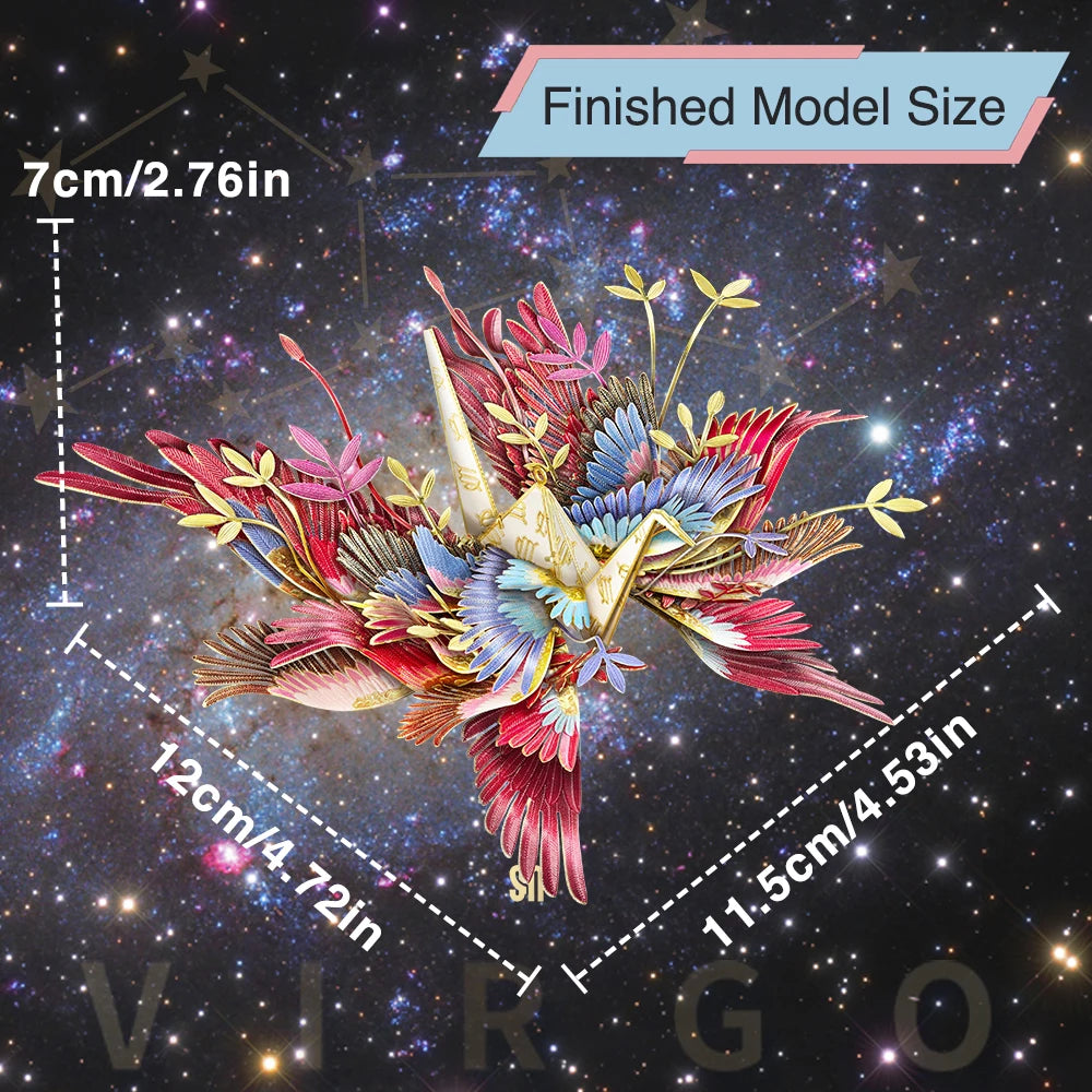 Piececool 3D Metal Puzzle Virgo Assembly Model Kits Constellation Jigsaw DIY Toys for Adult Brain Teaser Gifts for Teens