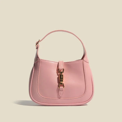2024 New Vintage French Style Solid Color Underarm Bag Mini Saddle Bag Trendy Women's Summer Single Shoulder Slant Cross Handbag