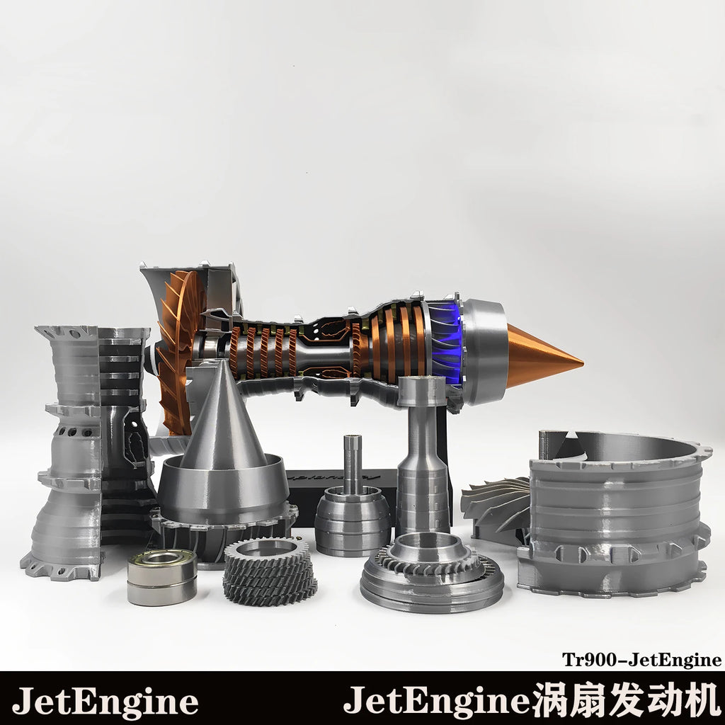 TR900 Aviation Turbofan Engine Model Aircraft Engine Kit Turbojet Engine Model Adult Gift Mechanical Science Education Toy