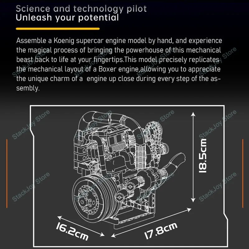MOULD KING Engine Model Professional Building Blocks Sets V12 V8 W12 Turbojet Radial 739-1214PCS Technical Parts MOC DIY Toy