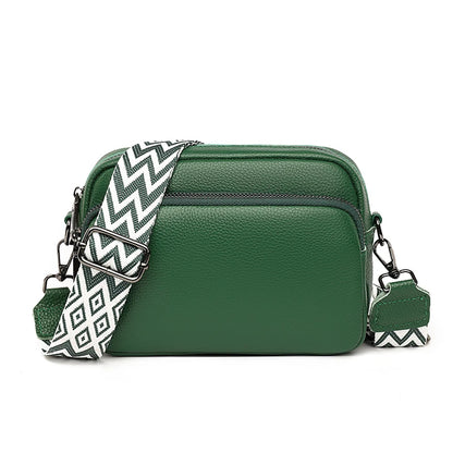 Luxury Solid Color Genuine Leather Ladies Messenger Bag 100% Soft Cowhide Shoulder Crossbody Bags For Women 2023 Female Handbags