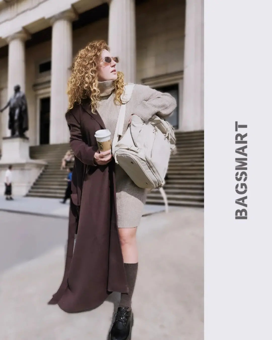 BAGSMART Travel Backpack for Women Laptop Bag Weekender Compressed Vacuum Backpack Large Waterproof Men's Backpacks Voyage