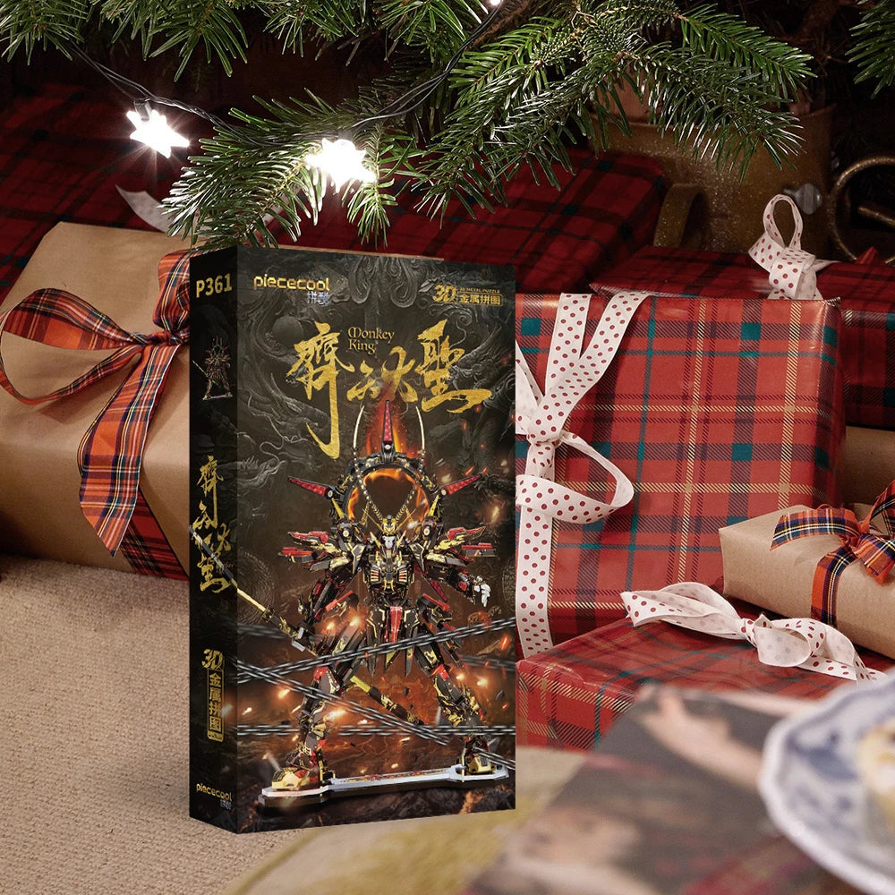 Piececool 3D Metal Model Kits The Monkey King Metal Puzzles DIY Wukong Mecha Assembly Jigsaw Set for Adult Christmas Gifts