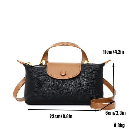 100% cowhide Crossbody Cowhide Cell Phone Shoulder Bag Genuine Leather Messenger Bag Fashion Daily Use For Women Wallet HandBag