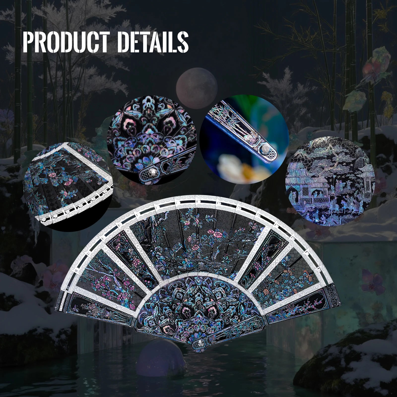 Piececool 3D Metal Puzzles Folding Fan Metal Model Kits for Summer DIY Jigsaw Creative Crafts for Adults