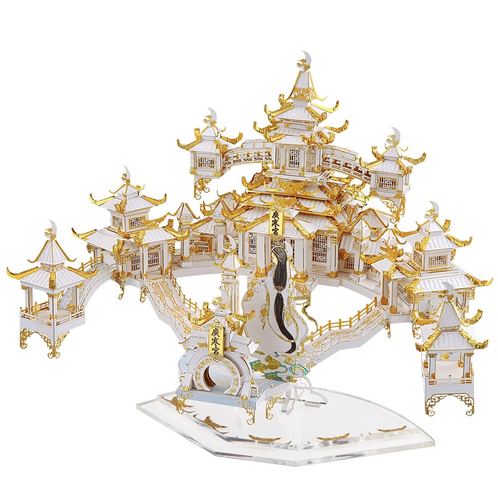 Piececool 3D Metal Puzzles-The Moon Palace Building Kits for Adult DIY Toys Model Kits Birthday New Year Gifts