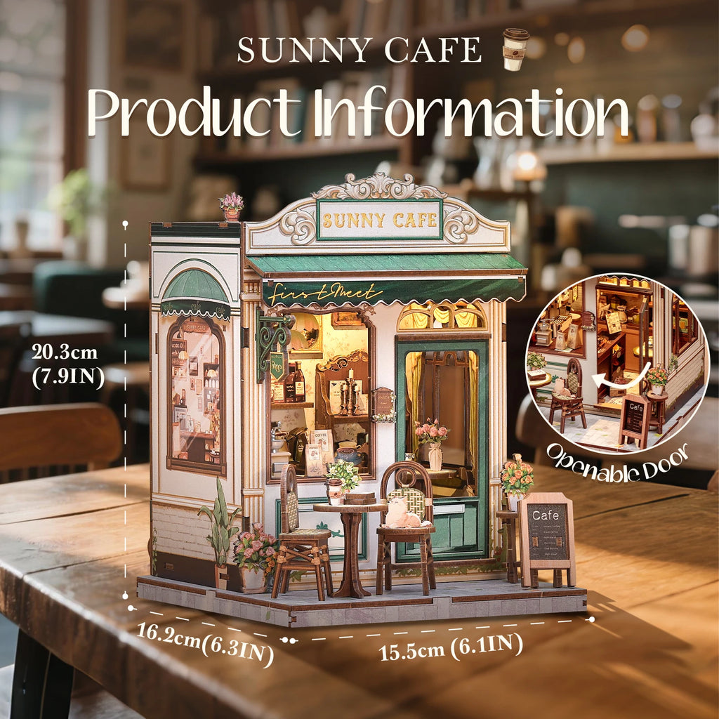 CUTEBEE Wooden Miniature House DIY Book Nook Kit 3D Magic Dollhouse Bookshelf Insert for Home Desk Decorative Display Gift Ideas