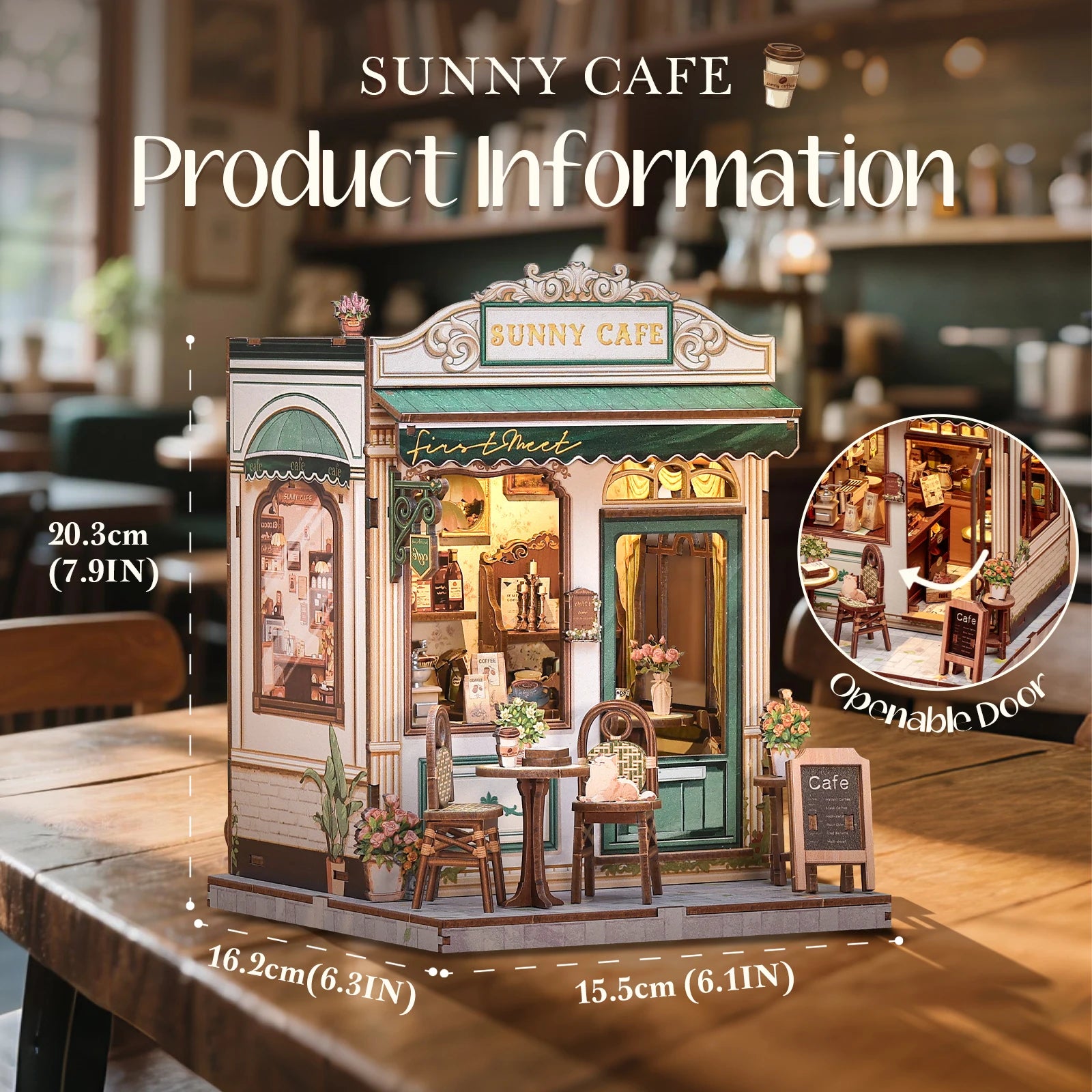 CUTEBEE Wooden Miniature House DIY Book Nook Kit 3D Magic Dollhouse Bookshelf Insert for Home Desk Decorative Display Gift Ideas