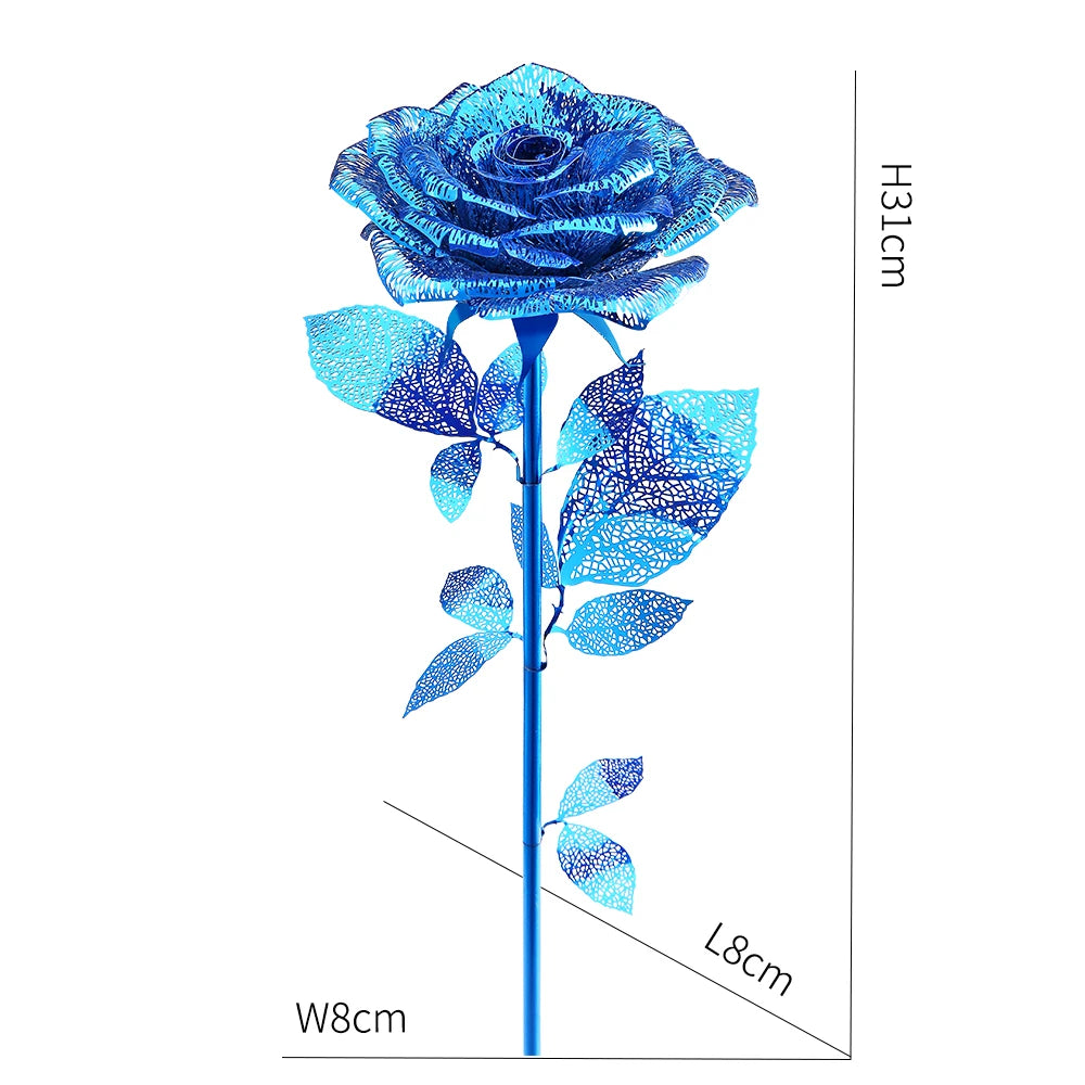 Piececool 3D Metal Puzzle DIY Jigsaw Model Building Kits For Girlfriend And Wife Romantic Red Rose Crafts Birthday Gift
