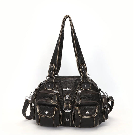 Women Handbags Satchel Top-handle Handbag PU Shoulder Bag Dumpling Pack Give Gifts Shoulder Bags Phone Money Pack