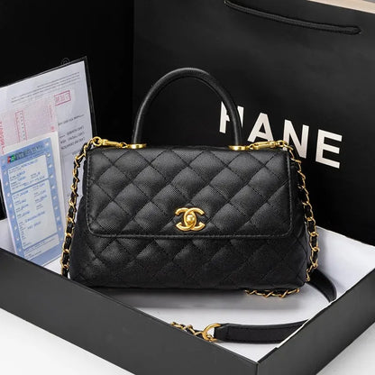 Spring Summer 2025 New Style Women's Handbag Classic Chain Diamond Grid Single Shoulder Crossbody Bag Soft Fabric Handbag