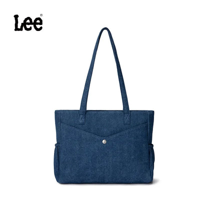 LEE Retro Women's Handbag Denim PVC Hand Bag Ladies Crescent-Shaped With Internal Brand Zipper Pocket Travel Daily Use сумка