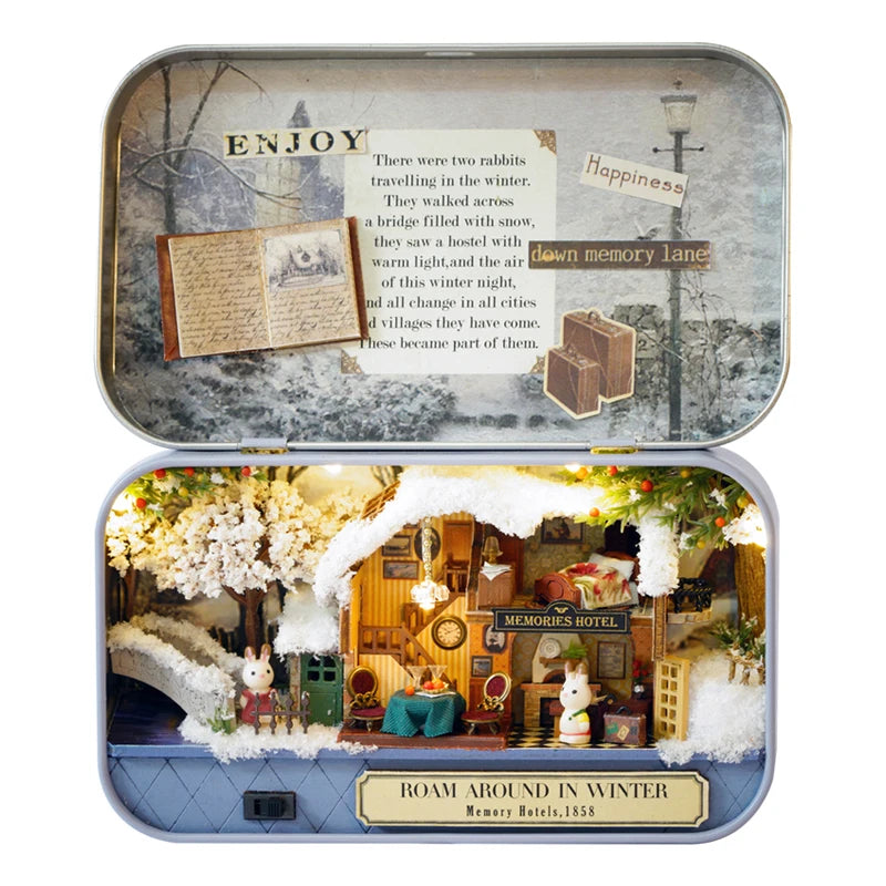 CUTEBEE Gifts Ideas DIY Dollhouse Miniature Doll House Furniture Box Theatre Building home Kit Toys for Children Birthday Gift