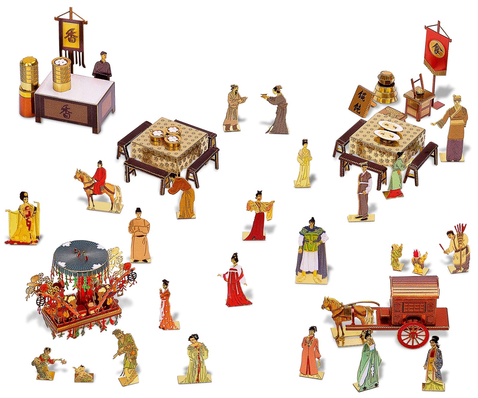 Piececool 3D Metal Puzzle for Adult Datang Street Scene Set Jigsaw DIY Model Building Kits Toy Brain Teaser