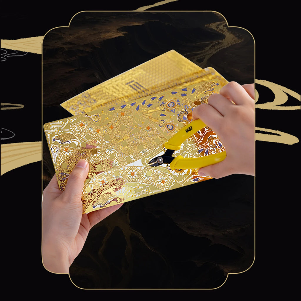 Piececool 3D Metal Model Kits for Adult 3D Metal Puzzles Sui Dynasty Gilt Phoenix Crown with Floral Diadem for Home Decoration