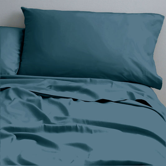 Natural Cotton 500 Thread Count Teal Sheet Set by Park Avenue Double