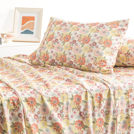 Lily Pilly 175 GSM Egyptian Cotton Flannelette Sheet Set by Park Avenue King Single