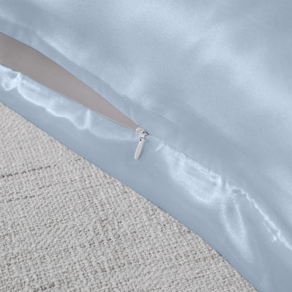 Royal Comfort Mulberry Soft Silk Hypoallergenic Pillowcase Twin Pack 51 x 76cm - Soft Blue