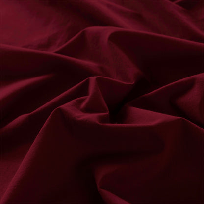 Royal Comfort Vintage Washed 100% Cotton Sheet Set Fitted Flat Sheet Pillowcases - King - Mulled Wine