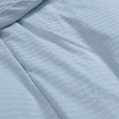 Kensington 1200 Thread Count 100% Cotton Sheet Set Stripe Hotel Grade - Super King - Chambray