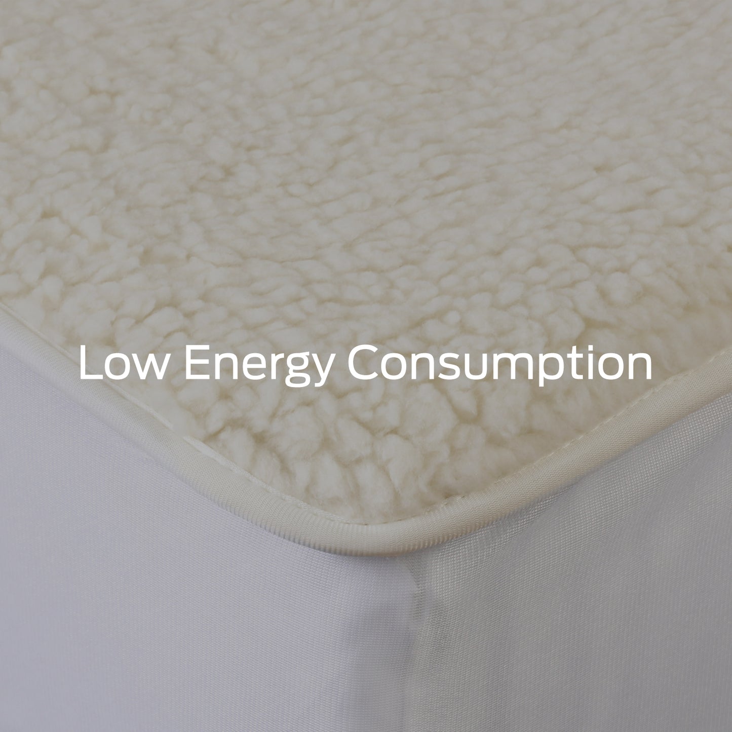 Royal Comfort Fleece Top Electric Blanket Fitted Heated Winter Underlay - Queen - White