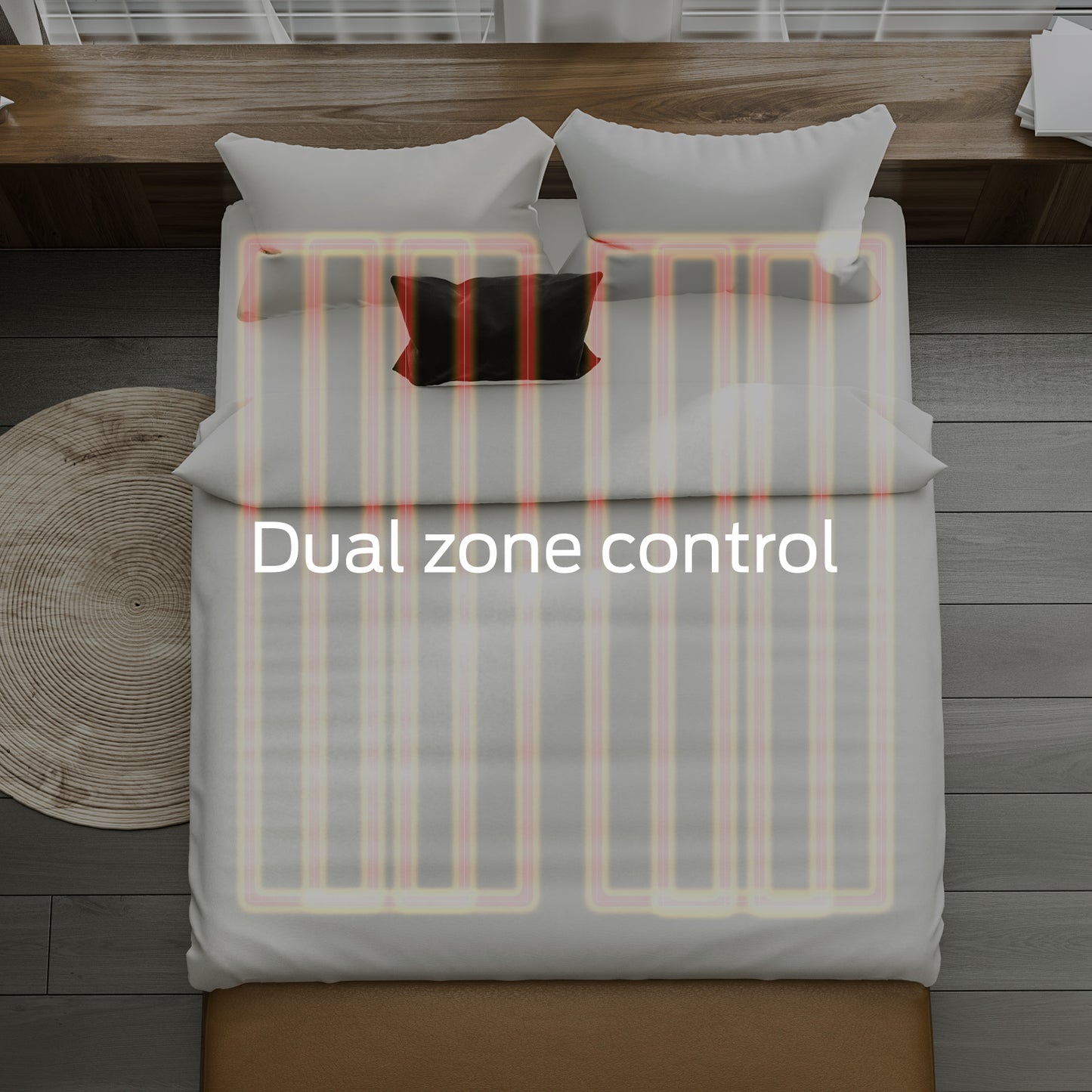 Royal Comfort Fleece Top Electric Blanket Fitted Heated Winter Underlay - Queen - White
