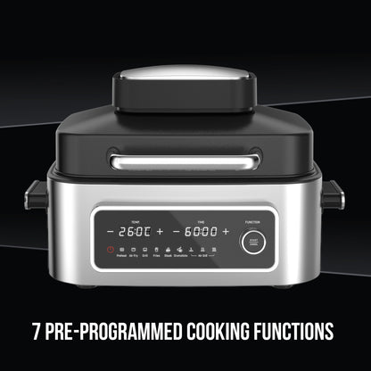 Kitchen Couture Top Loading Air Grill Family XL Air Fryer Stainless Steel Silver