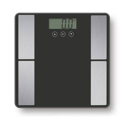 Digital Body Analyser Scale LCD Screen Weight Tracker Tempered Glass Black Blue