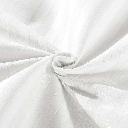 Kensington 1200 Thread Count 100% Egyptian Cotton Sheet Set Stripe Hotel Grade - Mega King - White