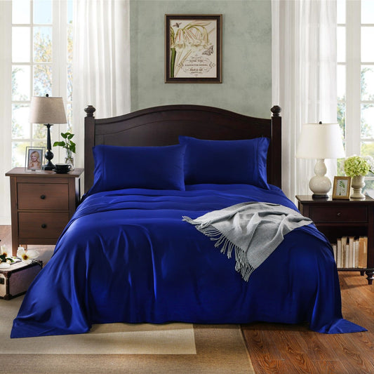 Royal Comfort 1000TC Rich Breathable Natural Bamboo Collection Sheets Set Indigo Queen