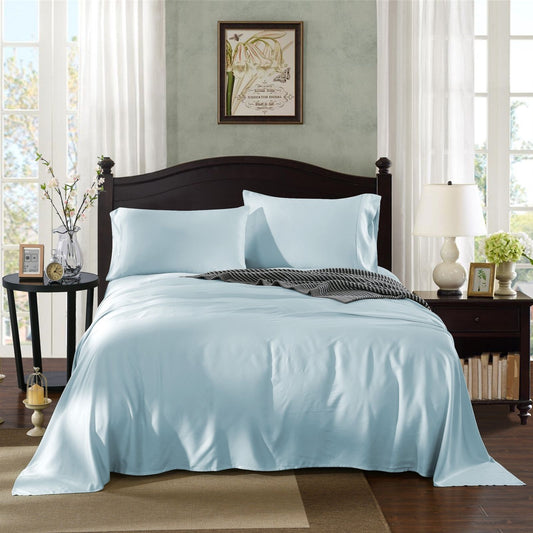 Royal Comfort 1000TC Rich Breathable Natural Bamboo Collection Sheets Set Chambray (Powder) Mega Queen