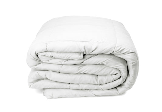 Duck Feather & Down Quilt 500GSM + Duck Feather and Down Pillows 2 Pack Combo - Queen - White