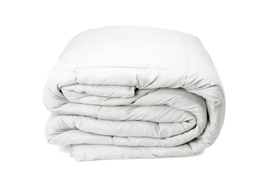 Royal Comfort 350GSM Bamboo Quilt  2000TC Sheet Set And 2 Pack Duck Pillows Set - Queen - White