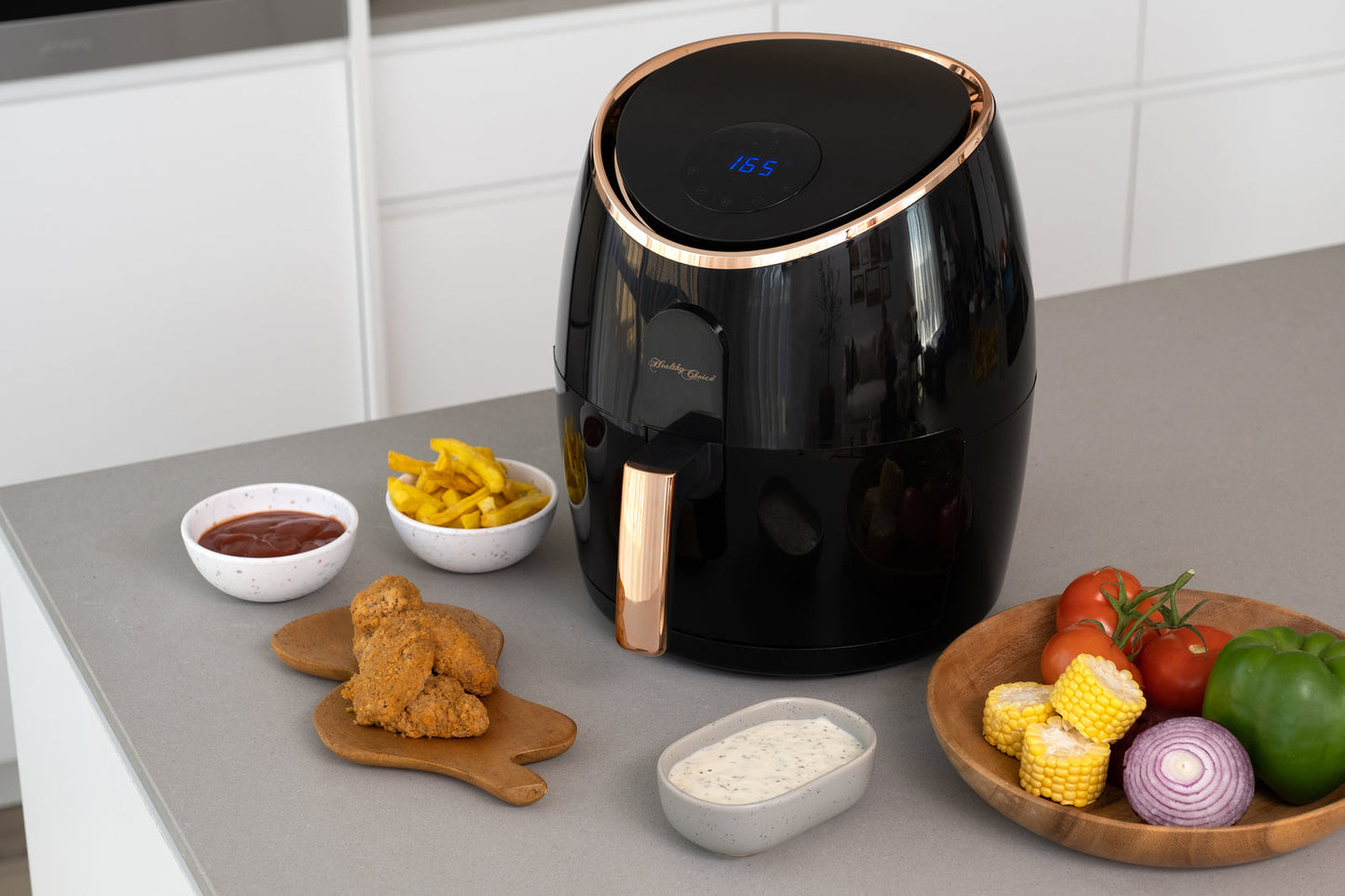 7.1L Digital Air Fryer Kitchen & Dining > Kitchen Appliances (Black/Rose Gold)
