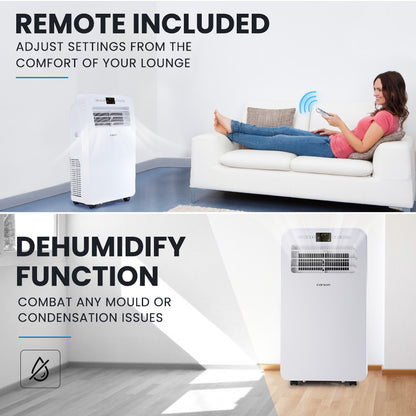 CARSON  2.9kW Reverse Cycle Portable Air Conditioner and Heater, with Dehumidifier, Cooling and Heating AC