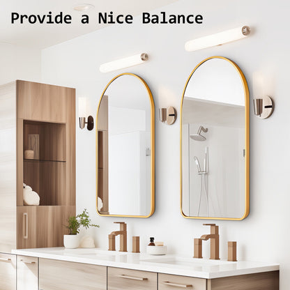 Wall Arch Mirror Arc Aluminum Frame Bathroom 50x80cm GOLD