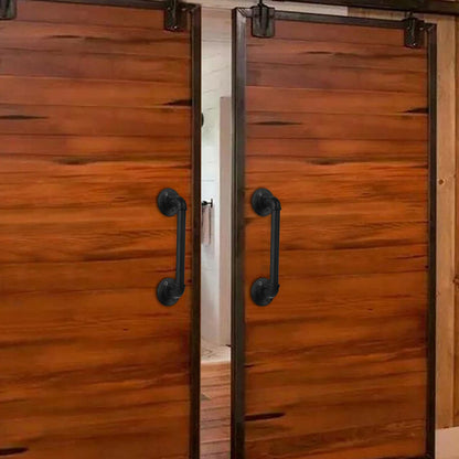 2Pcs Sliding Barn Door Handle 14 inch 36cm Industrial Pipe Door Pull Handle, Grab Bar, Towel Bar