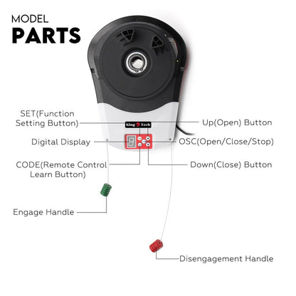 Automatic Roller Door Opener Garage Powerful 1200N Motor Garage 22m&sup2; Rolling AU