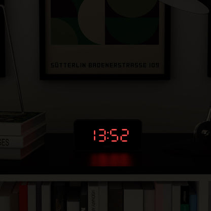 Newgate Space Hotel Hypertron Alarm Clock Black Case - Black Lens - Red Led