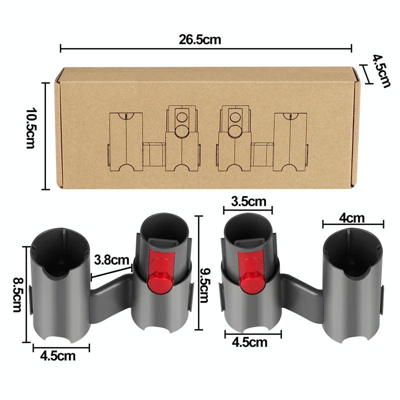 Vacuum Cleaner Storage Rack Extension Bracket for Dyson V7-v15 - 1 Pair