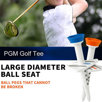 Adjustable Golf Tee Set - 4pcs / Box - 77mm Length - Aiming Assist