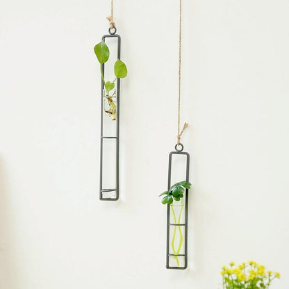 Charming Iron Art Glass Wall Hanging for Home Gardening - Bonsai Decor Accessory m