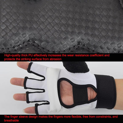 Adults Half Finger Sandbag Training Boxing Gloves - Pu Leather For Fitness And Sparring