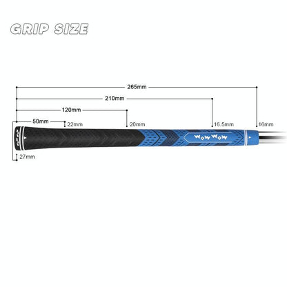 Anti-slip Golf Club Pole Cover - Protective Rubber Grip Gray - Gray No Cotton Yarn