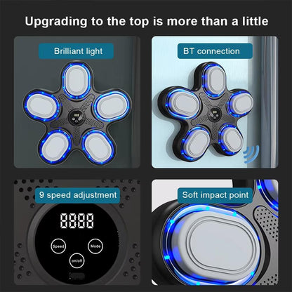 Bluetooth Music Boxing Machine With Adult Gloves - Reaction Training - With Children Gloves