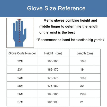Sheepskin Anti-slip Golf Gloves for Men - Left Hand Size 24