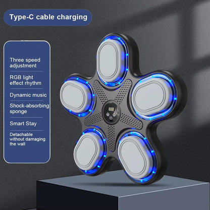 Bluetooth Music Boxing Machine With Adult Gloves - Reaction Training - With Mma Gloves